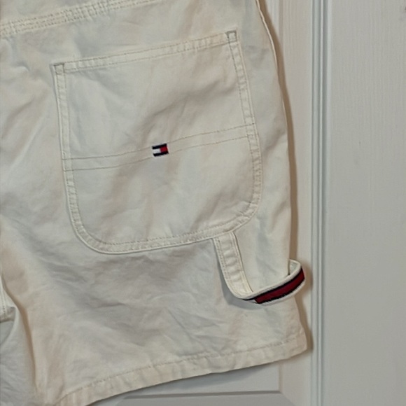 Y2K Tommy Hilfiger Carpenter Shorts, cream, 10 - Picture 3 of 6